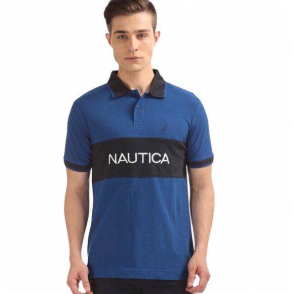 Nautica Men's Royal Blue Polo Shirt – Classic Nautical Style, NWT, Size M - Picture 2 of 11